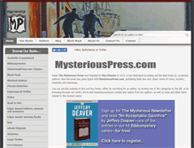 Tablet Screenshot of mysteriouspress.com